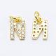Brass Micro Pave Grade AAA Cubic Zirconia Charms(ZIRC-P067-11G-N-NR)-1
