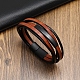 Leather Multi-strand Bracelet(PW-WG71096-03)-1