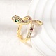 Brass Micro Pave Cubic Zirconia Cuff Open Rings(RJEW-P186-03G)-3