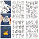 4 Sheets 11.6x8.2 Inch Stick and Stitch Embroidery Patterns(DIY-WH0455-066)-1