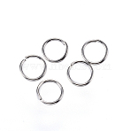 Tarnish Resistant 304 Stainless Steel Open Jump Rings, Round, Stainless Steel Color, 5x0.6mm, Inner Diameter: 3.8mm, 22 Gauge(A-STAS-D448-095P-5mm)