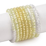 Transparent Gradient Color Cubic Zirconia Strand, Segmented Multi-color Beads, Faceted, Rondelle, Colorful, 3x2mm, Hole: 0.6mm, about 200pc/strand, 15.79''(40.1cm)(ZIRC-NH0002-01G)