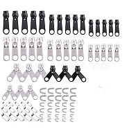 84pcs Zipper Repair Kit, Zipper Replacement Head, Zipper Puller, Garment Accessories, Mixed Color, 8.5~14.5x7~11.5mm, 20.5~33mm, 84pcs/set(X-PALLOY-WH0020-06)