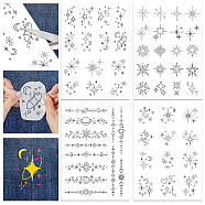 4 Sheets 11.6x8.2 Inch Stick and Stitch Embroidery Patterns, Non-woven Fabrics Water Soluble Embroidery Stabilizers, Star, 297x210mmm(DIY-WH0455-125)