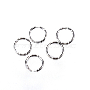 304 Stainless Steel Jump Rings, Open Jump Rings, Stainless Steel Color, 5x0.6mm, Inner Diameter: 3.8mm, 22 Gauge(A-STAS-D448-095P-5mm)