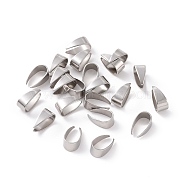 316 Surgical Stainless Steel Snap on Bails, Stainless Steel Color, 7x3.5x4mm(STAS-E163-63A-P)