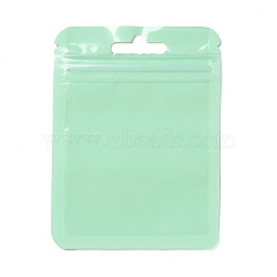 Rectangle Plastic Zip Lock Gift Bags, with Transparence Windows Resealable Bags, Aquamarine, 10x7.5x0.15cm, Unilateral Thickness: 2.5 Mil(0.065mm)(OPP-B006-02A-01)