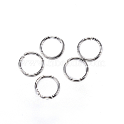 Tarnish Resistant 304 Stainless Steel Jump Rings, Open Jump Rings, Stainless Steel Color, 5x0.6mm, Inner Diameter: 3.8mm, 22 Gauge(A-STAS-D448-095P-5mm)