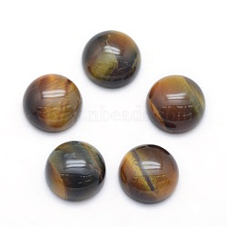 Natural Tiger Eye Cabochons, Half Round, 10x4~5mm(X-G-P393-R12-10mm)