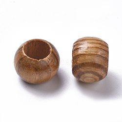 Pine Wood Beads, Dyed, Rondelle, 19~19.5x14.5~15mm, Hole: 9~11mm(WOOD-WH0098-49)