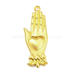 Alloy Rhinestone Settings Pendant, Heart, Golden, 42.5x16x2.7mm, Hole: 2.2mm(PALLOY-H132-02G-08)