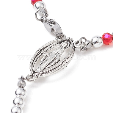 Glass Beaded Rosary Bead Necklaces(NJEW-JN04326)-4