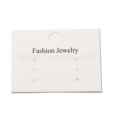 White Rectangle Paper Earring Display Cards