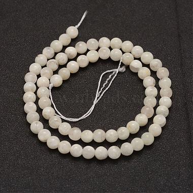 Brins de perles de lune blanche(G-G970-37-10mm)-2