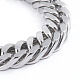 Tarnish Resistant Men's 304 Stainless Steel Diamond Cut Cuban Link Chain Bracelets(X-BJEW-L673-002A-P)-2