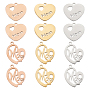 Mixed Color Heart 304 Stainless Steel Pendants(STAS-PH0003-98)