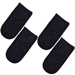 Polyester Resistant Pot Holder Sleeve Set, Rectangle, Black, 155x75x16mm, 4pcs(AJEW-CP0008-62B)