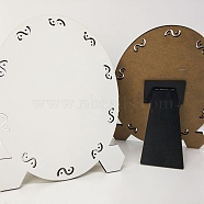MDF Board Heat Transfer Blanks Photo Frame, for Heat Press, Oval, White, 205x165x5mm(PW-WG11013-01)