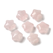 Natural Rose Quartz Beads, Star, 9.5x10x6mm, Hole: 1.2~1.4mm(G-A090-01A)