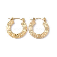 Ion Plating(IP) 304 Stainless Steel Donut Hoop Earrings for Women, Golden, 21x20x2mm, Pin: 0.6mm(EJEW-E199-01G)