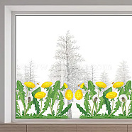 PVC Window Static Stickers, Rectangle Shape, for Window Decoration, Dandelion, 380x1160mm(AJEW-WH0385-0026)