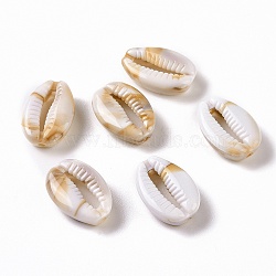 Acrylic Beads, Imitation Gemstone Style, Shell, BurlyWood, 18.5x12x6.5mm, Hole: 1.8mm, about 892pcs/500g(OACR-C011-07)