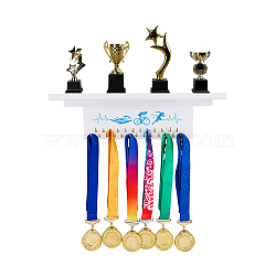 Fashion Wood Medal Hanger Holder Display Wall Rack, Sports, 110x400mm(ODIS-WH0068-005)