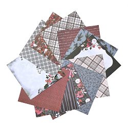 Scrapbook Paper Pad, for DIY Album Scrapbook, Greeting Card, Background Paper, Square, Colorful, Floral Pattern, 15.2x15.2x0.02cm, 12sheets/bag(DIY-G040-01C)