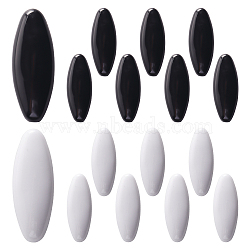 8Pcs Plastic Oval Brooch Pins, Scarf Hijab Lapel Pin Buckles for Ladies Hair Dressing Accessories, Black, 36x13.5x9mm(JEWB-WH0023-51P-01)