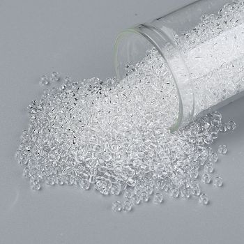 TOHO Round Seed Beads, Japanese Seed Beads, (1) Crystal Clear, 11/0, 2.2mm, Hole: 0.8mm, about 1110pcs/bottle, 10g/bottle