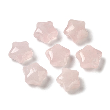 Natural Rose Quartz Beads, Star, 9.5x10x6mm, Hole: 1.2~1.4mm