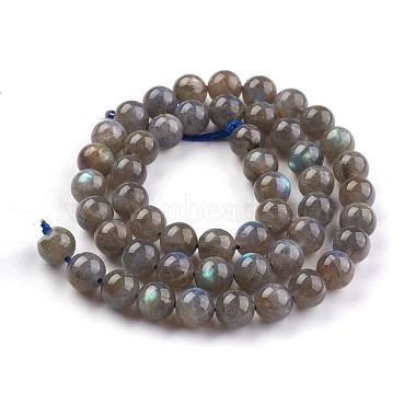 Aa grade pierre naturelle perles rondes de labradorite brins(G-E251-33-8mm)-5