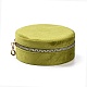 Round Velvet Jewelry Storage Zipper Boxes(CON-P021-02D)-1