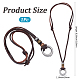 1Pc Men Adjustable Cowhide Pendant Necklaces(NJEW-GF0001-21)-2