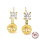 925 Sterling Silver with Cubic Zirconia Stud Earring Findings(STER-G036-07G)-1