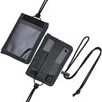 Oxford Cloth Tactical ID Card Holder, Name Key Card Tag Holder, with Nylon, Iron and Plastic Accessories, Black, 130x92x11mm(FIND-WH0105-56C)