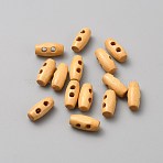 2-Hole Wooden Buttons, Barrel shape, Sandy Brown, 16x7mm, Hole: 3mm, 100pcs/set(BUTT-WH0028-90C)