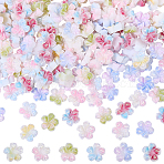 180Pcs 6 Colors Flower Resin Cabochons, Nail Art Decoration Accessories, Mixed Color, 8x8.5x3.5mm, 30pcs/color (MRMJ-SC0001-58)