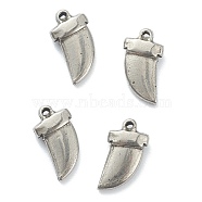 304 Stainless Steel Charms, Scabbard, Stainless Steel Color, 11x6x2.5mm, Hole: 0.7mm(STAS-P279-08P)