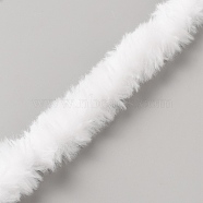 Wool Plush Sticks, Chenille Stems, White, 1000x27mm(DIY-WH0569-49E)