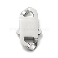 304 Stainless Steel Bayonet Clasps, Stainless Steel Color, 32x18x5mm, Hole: 4.5x6.5mm(STAS-B082-01D-P)