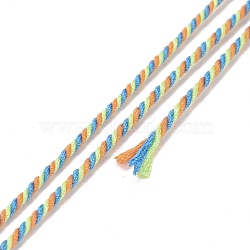 Cotton Cord, Braided Rope, with Paper Reel, for Wall Hanging, Crafts, Gift Wrapping, Colorful, 1.2mm, about 27.34 Yards(25m)/Roll(OCOR-E027-01B-17)