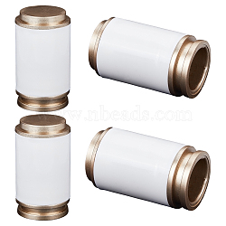 Plastic Curtain Rod Heads, Column Drapery Pole Finials, Column, Old Lace, 74x41.5mm, Inner Diameter: 29x28mm, 4pcs/set(FIND-GF0005-78B)