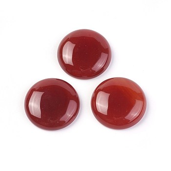 Natural Carnelian Cabochons, Half Round, 20x5~7mm