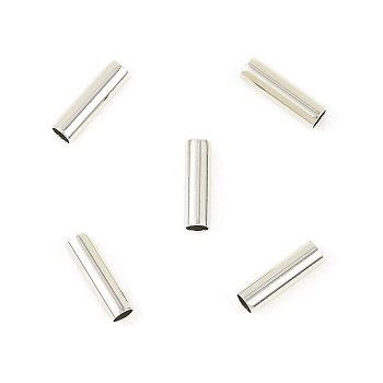 Brass Beads, Cadmium Free & Nickel Free & Lead Free, Tube, Platinum, 7x2mm, Hole: 1.6mm