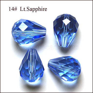 10mm LightSkyBlue Drop Glass Beads