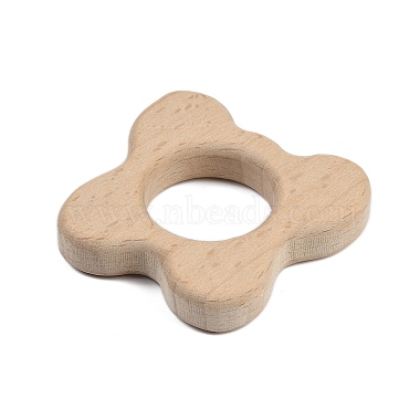 Juguetes para la dentición de bebés de madera de haya natural(WOOD-U003-04)-2