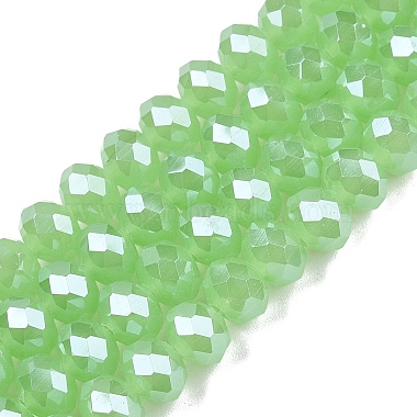 Pale Green Rondelle Glass Beads