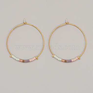 Lavender Blush Ring Glass Earrings