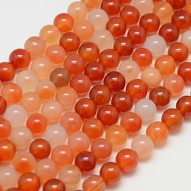 Chapelets de perles en cornaline naturelle(G-N0006-8mm-17)-4